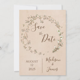 Romantische Blumenschrift handgezeichnete schicke Save The Date