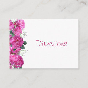 Romantische Blumenstrauß-Hochzeitsanweisungen Begleitkarte
