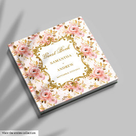 Romantische Blush Gold Wedding Gästebuchsignierung Gästebuch