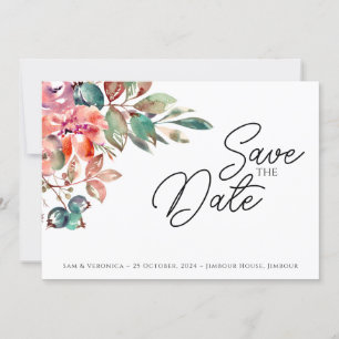 Romantische Blush-Mauve-Hochzeitseinladungskarte z Save The Date