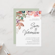 Romantische Blush Mauve Wasserfarbenhochzeit