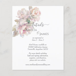 Romantische Blush Peony Floral Wedding Card
