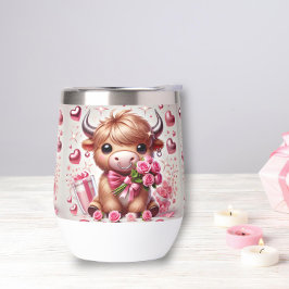 Romantische Blüten Hochland Kuh Stemless Weine Tum