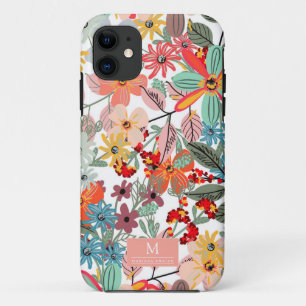 Romantische Blütenweiche Rosa Grüne Pfirsich Klass Case-Mate iPhone Hülle