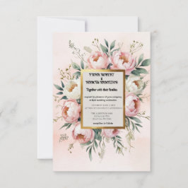 Romantische Boho Blush Pink Elfenbeinhochzeit Save The Date