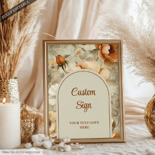 Romantische Boho-Terrakotta-Sage-Grün-Hochzeit Poster