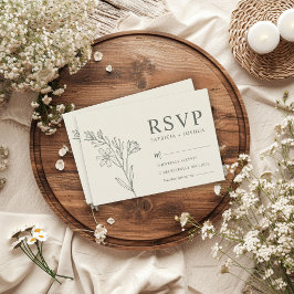Romantische Botanische Daisy Wedding Response Card RSVP Karte