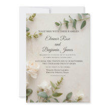 Romantische botanische Vintage-Hochzeitseinladung