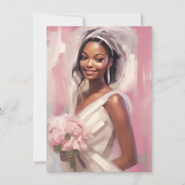 Romantische Braut Einladung (Vorderseite)