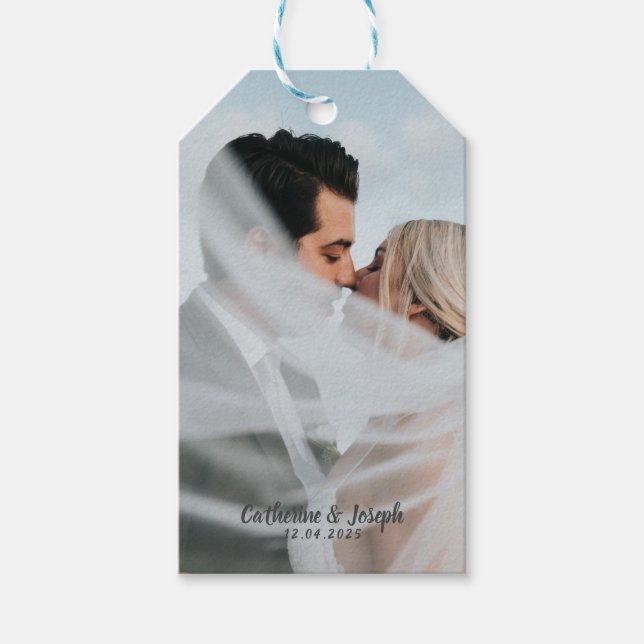 Romantische Braut und Groomehe Geschenkanhänger (Vorderseite)
