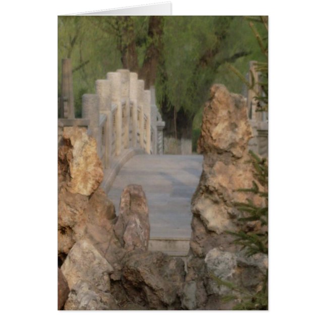 Romantische Bridge-Karte (Vorne)