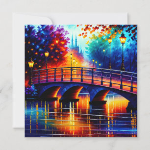 Romantische Brücke im Stil von Leonid Afremov Ankündigung