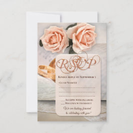 Romantische Buchliebhaber Hochzeit-RSVP-Karte Einladung