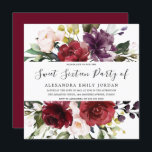 Romantische Burgund Rote Rose Sweet 16 Party Einladung<br><div class="desc">Romantische Burgund Rote Rose Sweet 16 Party Einladung Siehe Matching Collection in Niche und Nest Store</div>