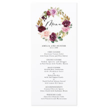 Romantische Burgunder Blush Bloral Wreath Hochzeit