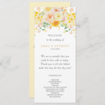 Romantische Buttergelbe Wasserfarbenhochzeit