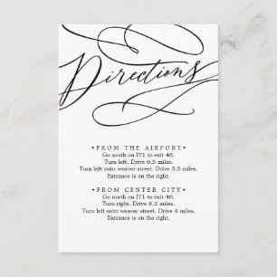 Romantische Calligraphierichtungskarte Begleitkarte