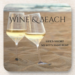 Romantische Cheers Beach- und Weingläser-Untersetz Getränkeuntersetzer