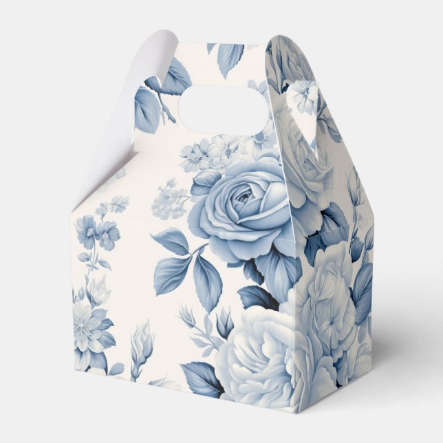 Romantische Chic Antique Dusty Blue Rose Geschenkschachtel (Vorderseite)