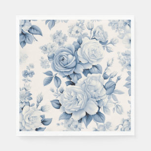 Romantische Chic Antique Dusty Blue Rose Serviette
