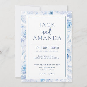 Romantische Chic Floral Wedding Card Einladung