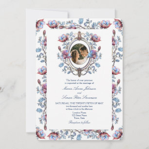 Romantische Chinoiserie Foto Hochzeit Einladung