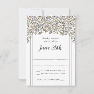 Romantische Chuppah Blume Rsvp Card & Envelope Karte