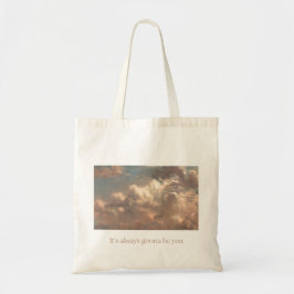 Romantische Cloud-Quote-Tasche Tragetasche