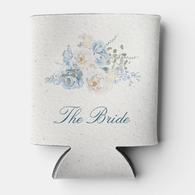 Romantische Cotswolds Winter Florals Custom Bride Dosenkühler (Vorderseite)
