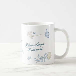 Romantische Cotswolds Winterfloristik Brautjungfer Kaffeetasse