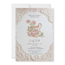 Romantische CottageCore Bridal Dusche Einladung