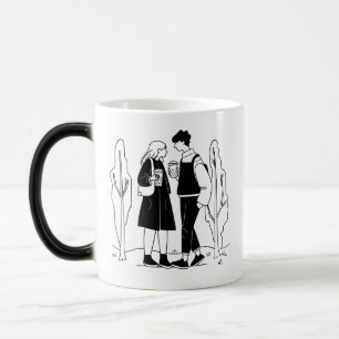 Romantische Couple Illustration Tasse Minimalistis