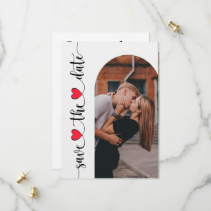 Romantische Couple Picture in Arch Save the Date C