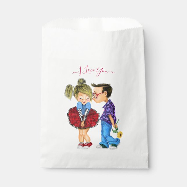 Romantische Coupour-Bag - I Liebe You Geschenktütchen (Vorderseite)