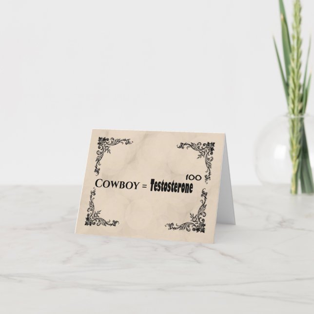 Romantische Cowboy-Valentine-Tageskarte Karte (Vorderseite)