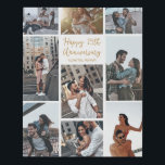 Romantische Custom Anniversary Modern Foto Collage Künstlicher Leinwanddruck<br><div class="desc">Chic personalisierbare Foto Collage Imitate Leinwand drucken für Ihren Mann,  Ehefrau,  Freundin oder Freund auf Ihrem Jubiläum. Fügen Sie 9 Ihrer Lieblings-Beziehung,  Verlobung oder Hochzeitsgeschenke hinzu und bestellen Sie diesen Foto als romantisches Wanddekor für Ihren Partner. Ein wunderschönes personalisiertes Geschenk voller Erinnerungen.</div>