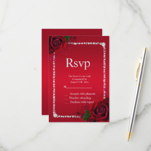 Romantische dekorative Rose Geburtstagsparty RSVP Karte