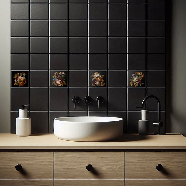 Romantische dramatische "Old World"-Blüte 8 Fliese (Von Creator hochgeladen)