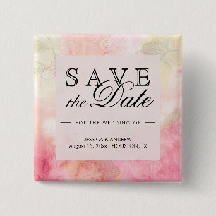 Romantische Dreamy Blossom Hochzeit retten Datum Button
