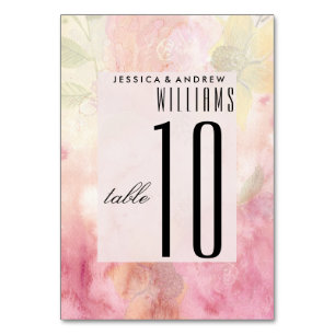 Romantische Dreamy Blossom Wedding Tischnummer