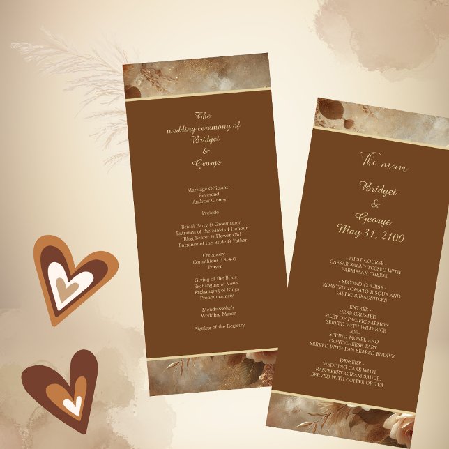 Romantische Dreamy Floral Wedding Programm (Von Creator hochgeladen)