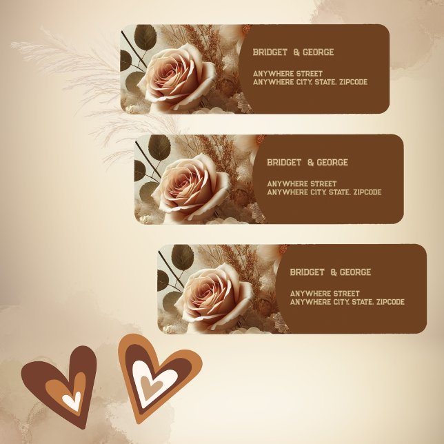 Romantische Dreamy Floral Wedding Rücksendeadresse (Von Creator hochgeladen)