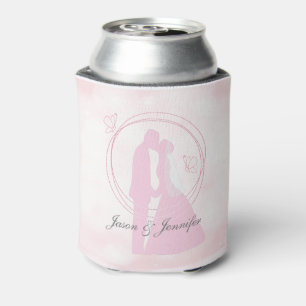 Romantische Dreamy Pink Wedding Couple Dosenkühler
