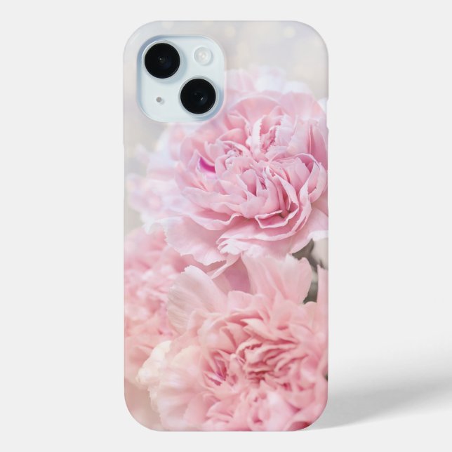 Romantische Dreamy Rosa Nelken Case-Mate iPhone Hülle (Rückseite)