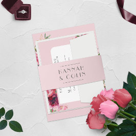 Romantische Dusty-Rose Einladungsbanderole