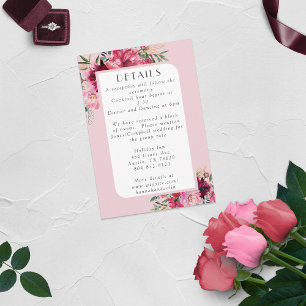 Romantische Dusty Rose Peony Moderne Rahmen Begleitkarte