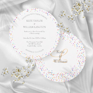 Romantische Einladung von Rainbow Confetti Wedding