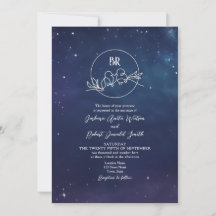 Romantische Einladung zur Hochzeitsfeier der Stern