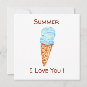 Romantische Eiscreme I Liebe Postkarten