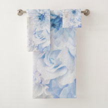 Romantische Elegant Blau-Blütenlackierung